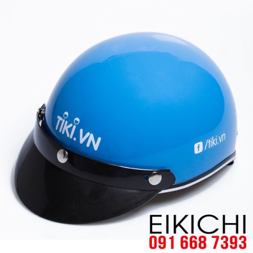Mẫu nón bảo hiểm quảng cáo Tikivn làm quà tặng ở TPHCM xưởng sản xuất Eikichi