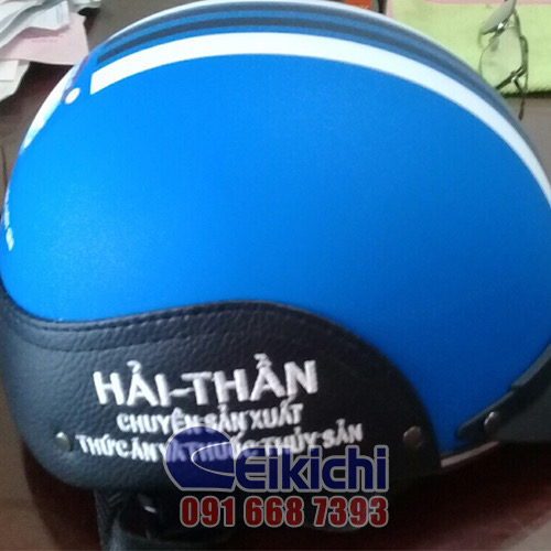 Mẫu nón bảo hiểm xanh dương của công ty Hải Thần