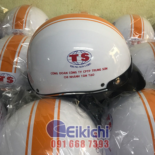 Mẫu nón bảo hiểm cho công ty Trung Sơn - chi nhánh Tân Tạo