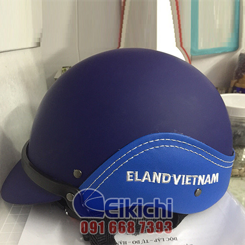 Nón bảo hiểm xanh dương in chữ ELAND VIETNAM